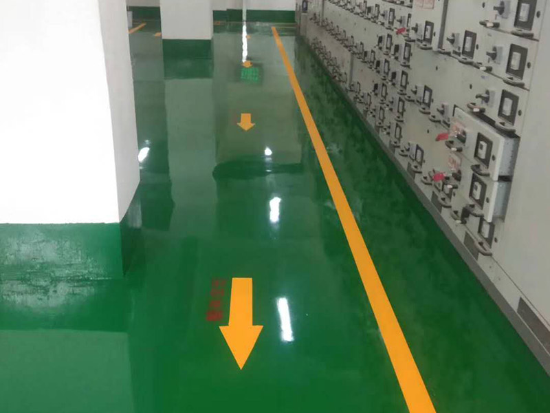 变电所环氧防静电自流平地坪施工